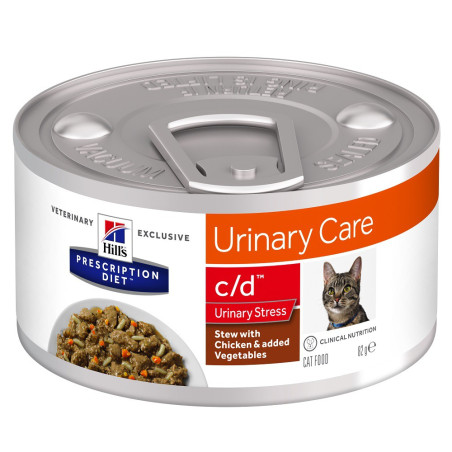 Feline C/D Urinary Stress Mijotés Poulet et Légumes 